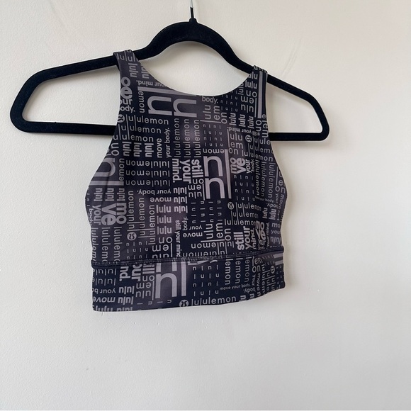 Lululemon-Longline Energy Bra With Spell Out (Size:4) - Picture 3 of 7